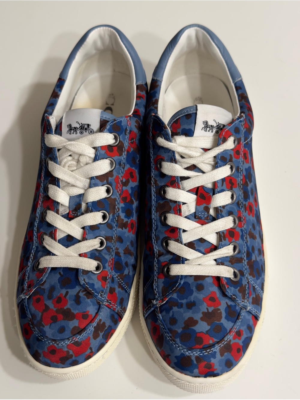 Coach Women Sneakers Porter Casual Walking Comfort Floral textile Shoe Size 8.5 - Picture 4 of 10